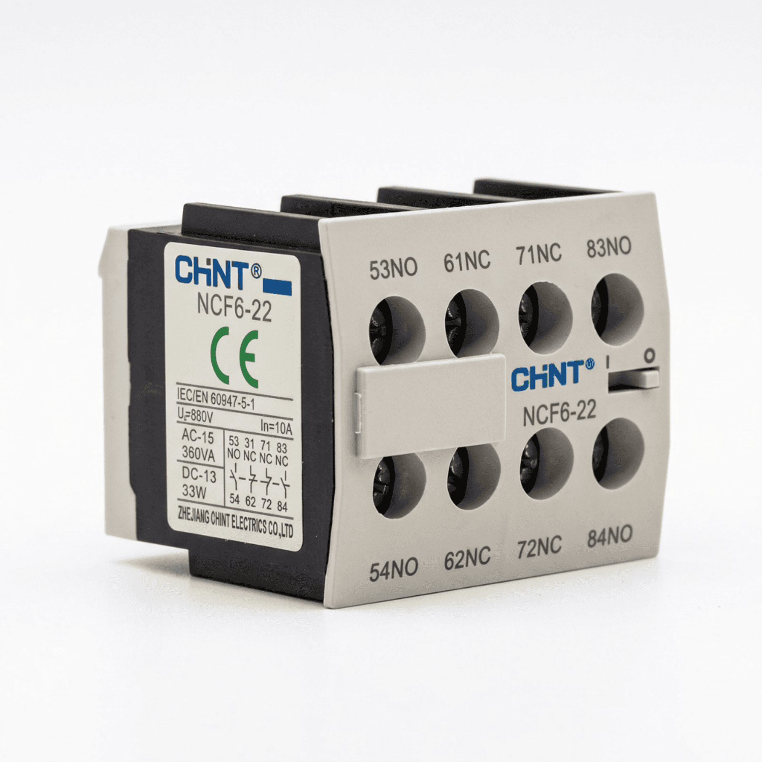 Bloco Auxiliar Mini Contator NCF6-22 2NA+2NF – Chint