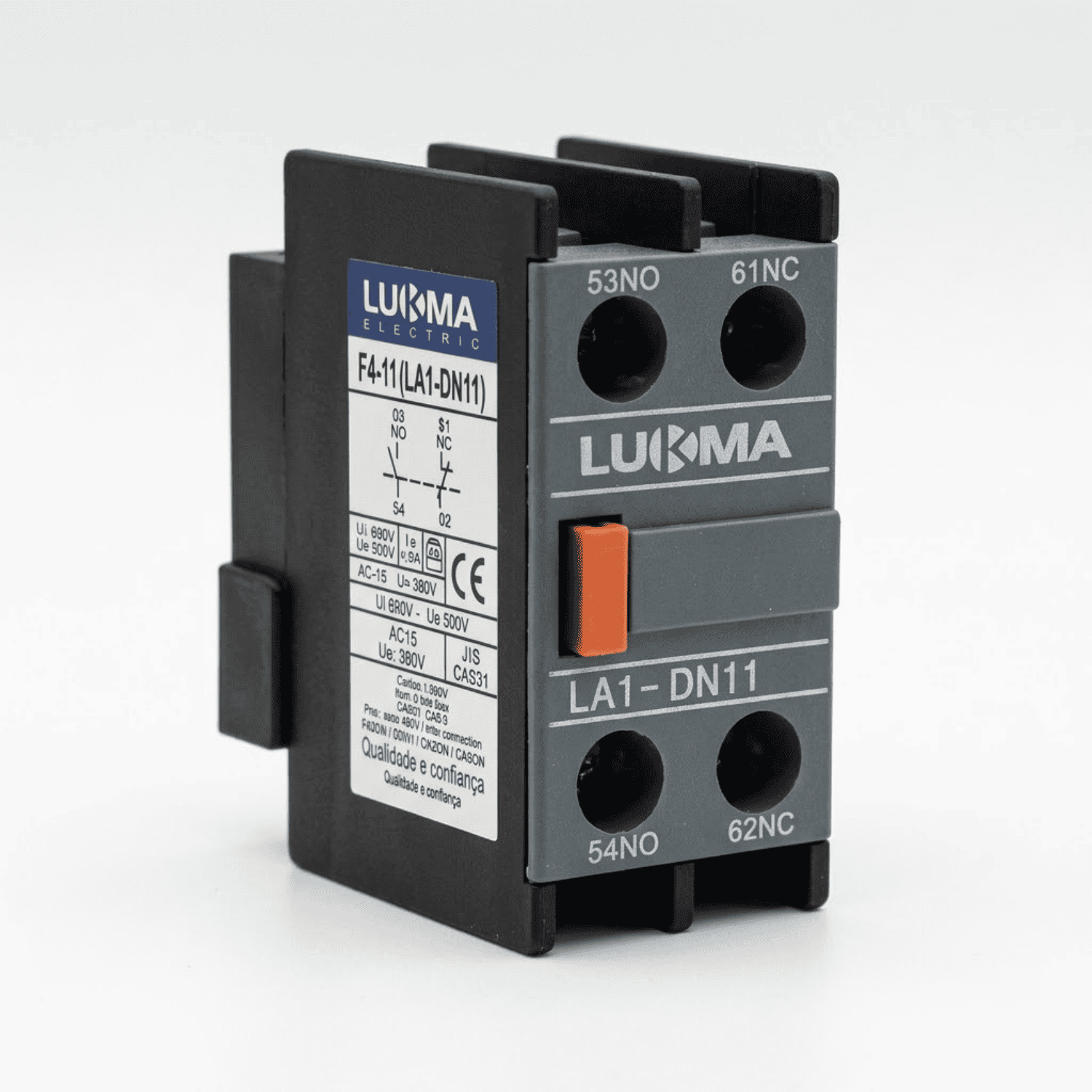 Bloco de Contato Auxiliar Frontal F4-11 1 na 1 nf Lukma