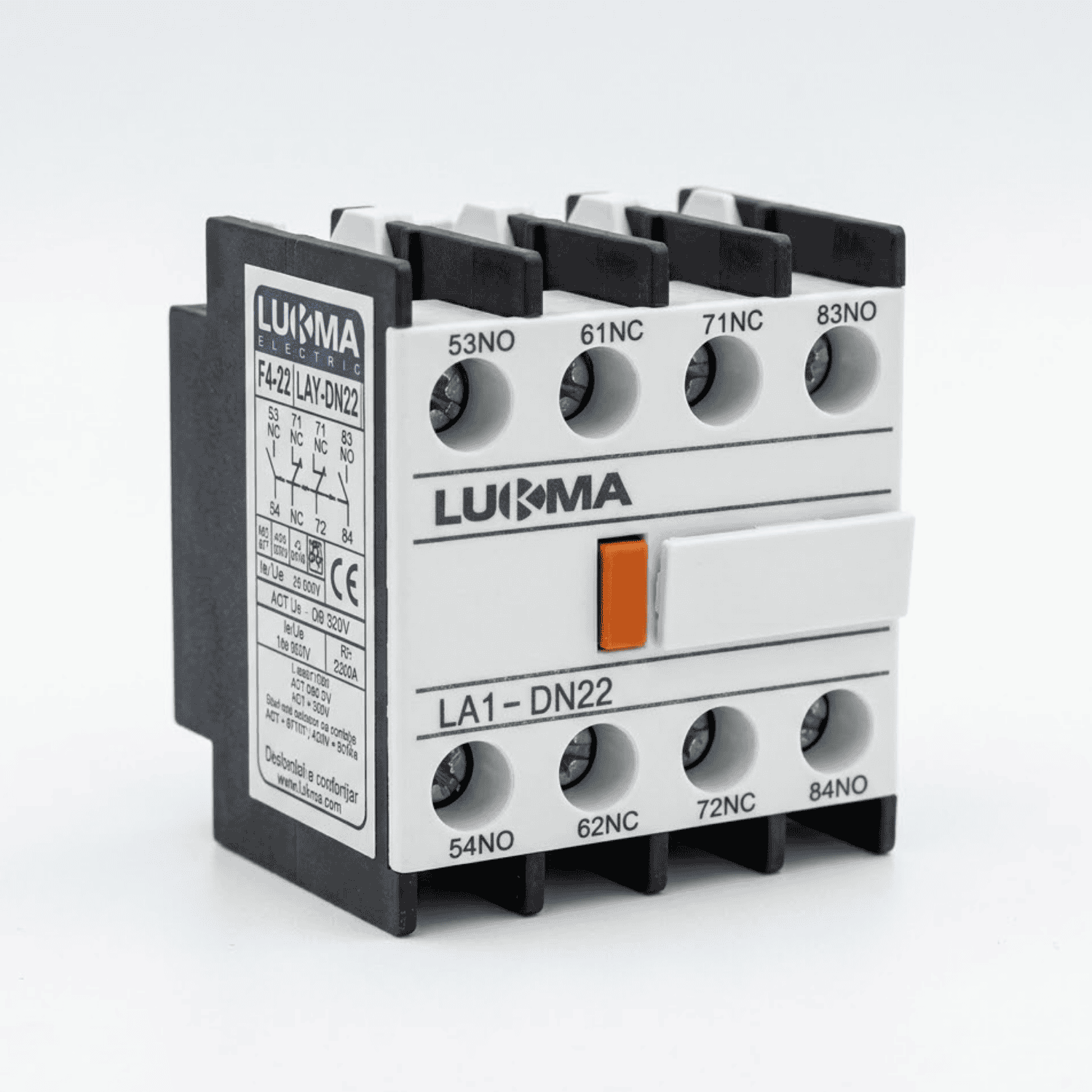 Bloco de Contato Auxiliar Frontal F4-22 2 na 2 nf Lukma