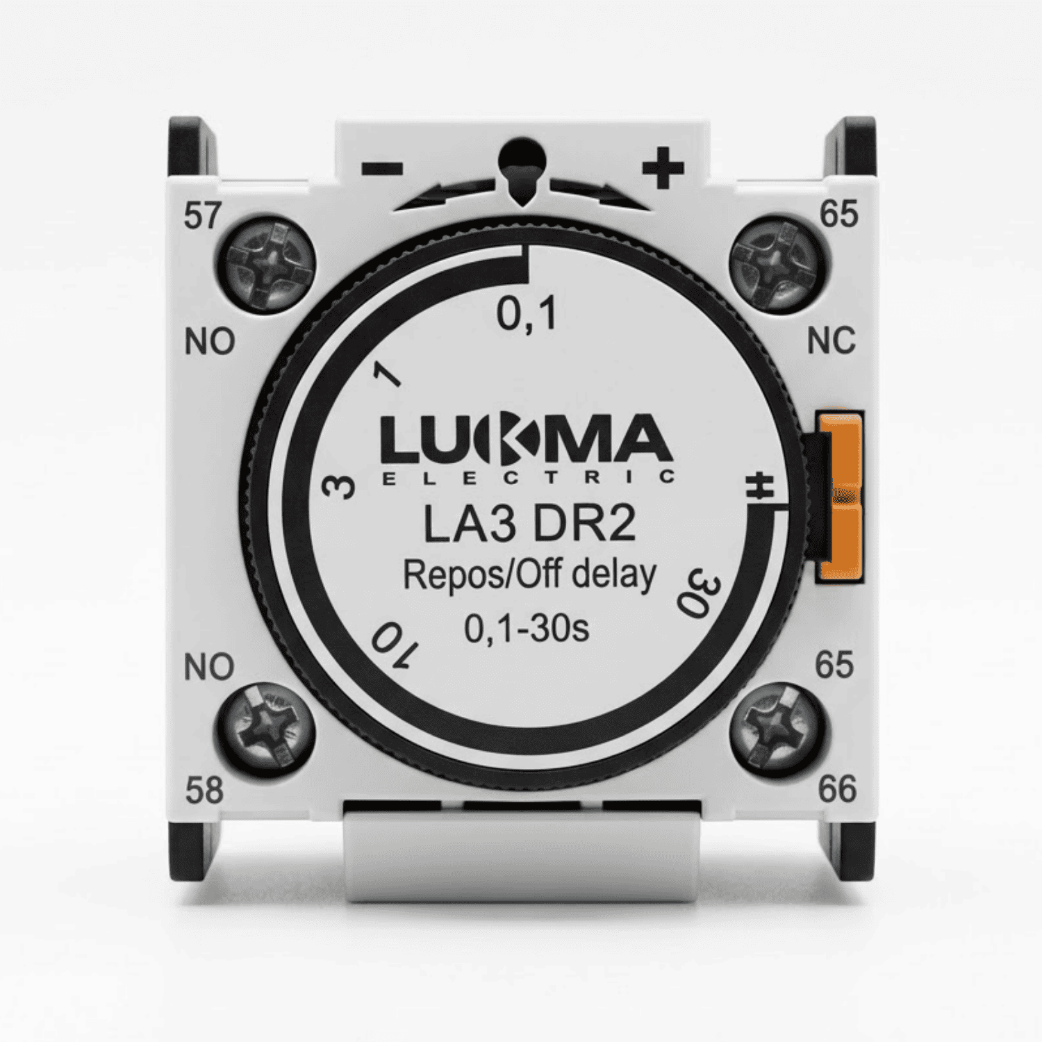 Bloco de Contato Auxiliar Frontal com temporizador la3 dr2 Lukma