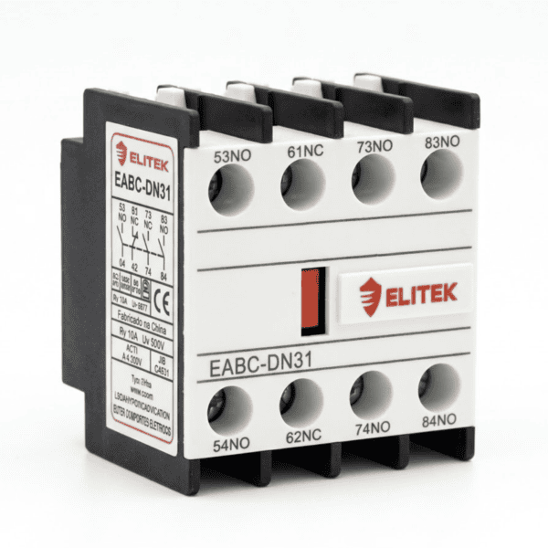 Bloco de Contato Auxiliar para Contator 3 NA + 1 NF EABC-DN31 – Elitek
