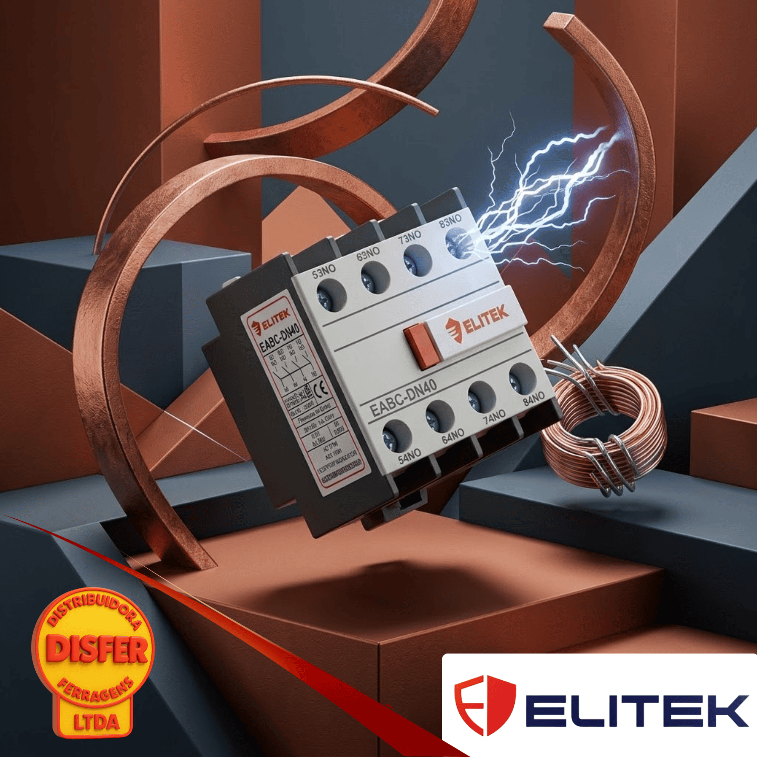 Bloco de Contato Auxiliar Frontal eabc-dn40 elitek-