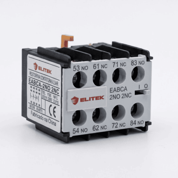 Bloco para Contator Auxiliar Mini EABCA 2NA + 2NF – Elitek