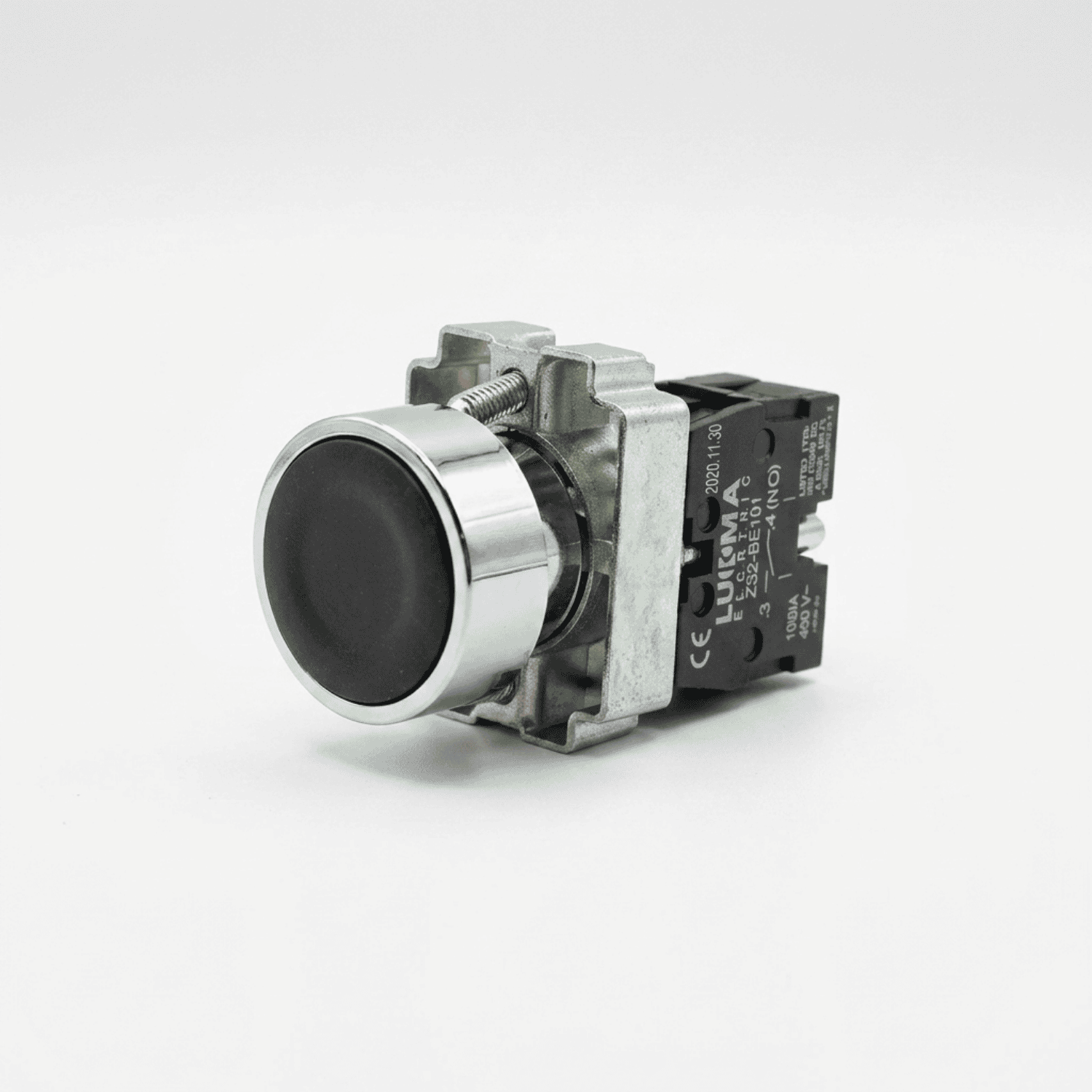 Botao Pulsante Preto Metal BA21 1NA Lukma