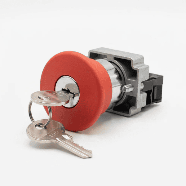 Botão de Emergência com Chave Vermelho 1NF BS142 - Lukma