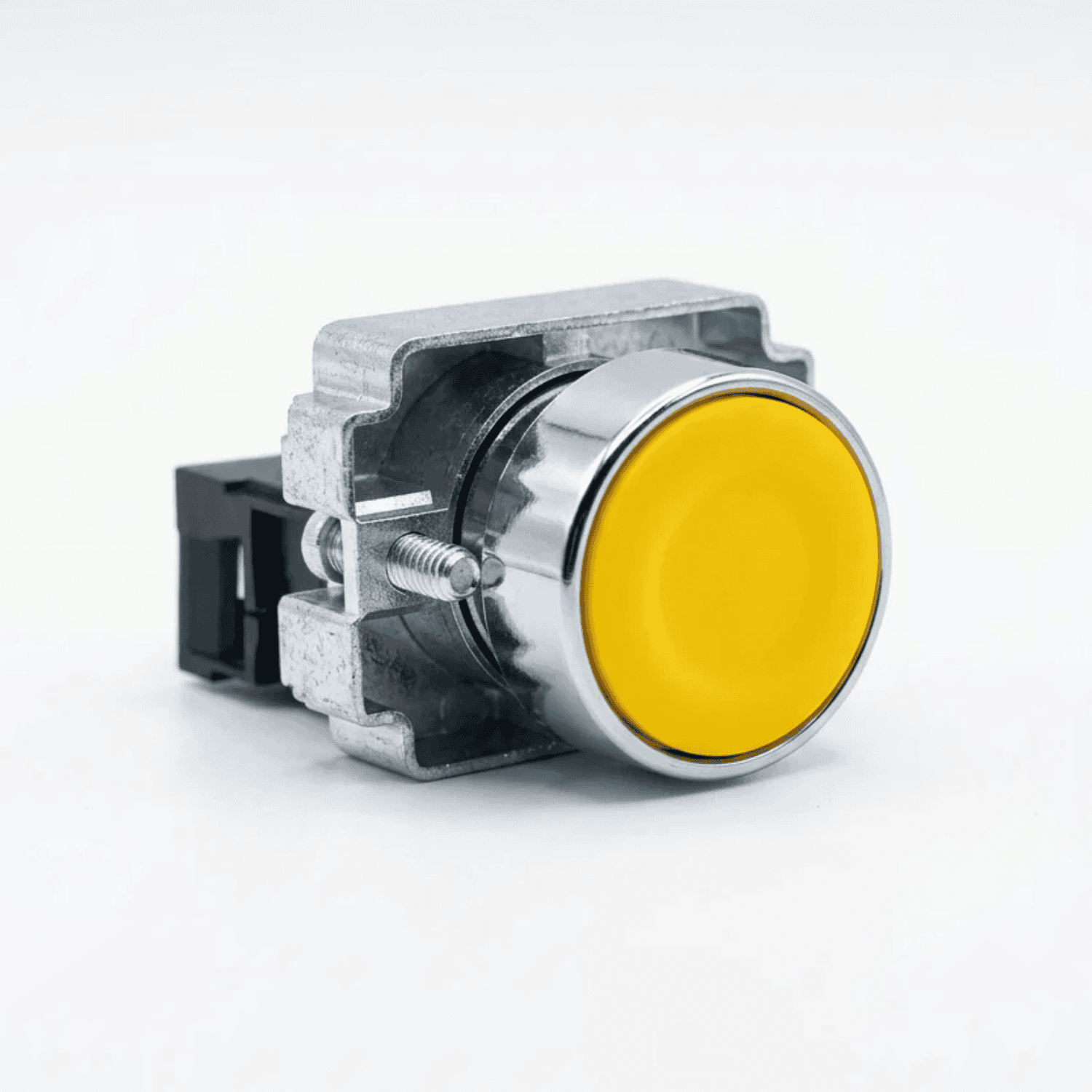 Botão pulsante metal amarelo lukma