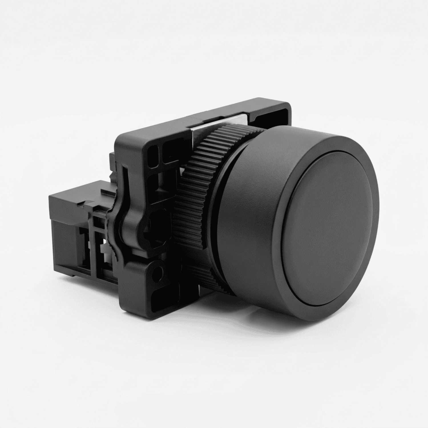 Botão pulsante preto elitek