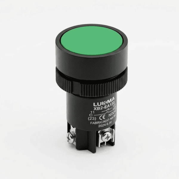 Botão Pulsante Verde 1NA+1NF EA135 - Lukma