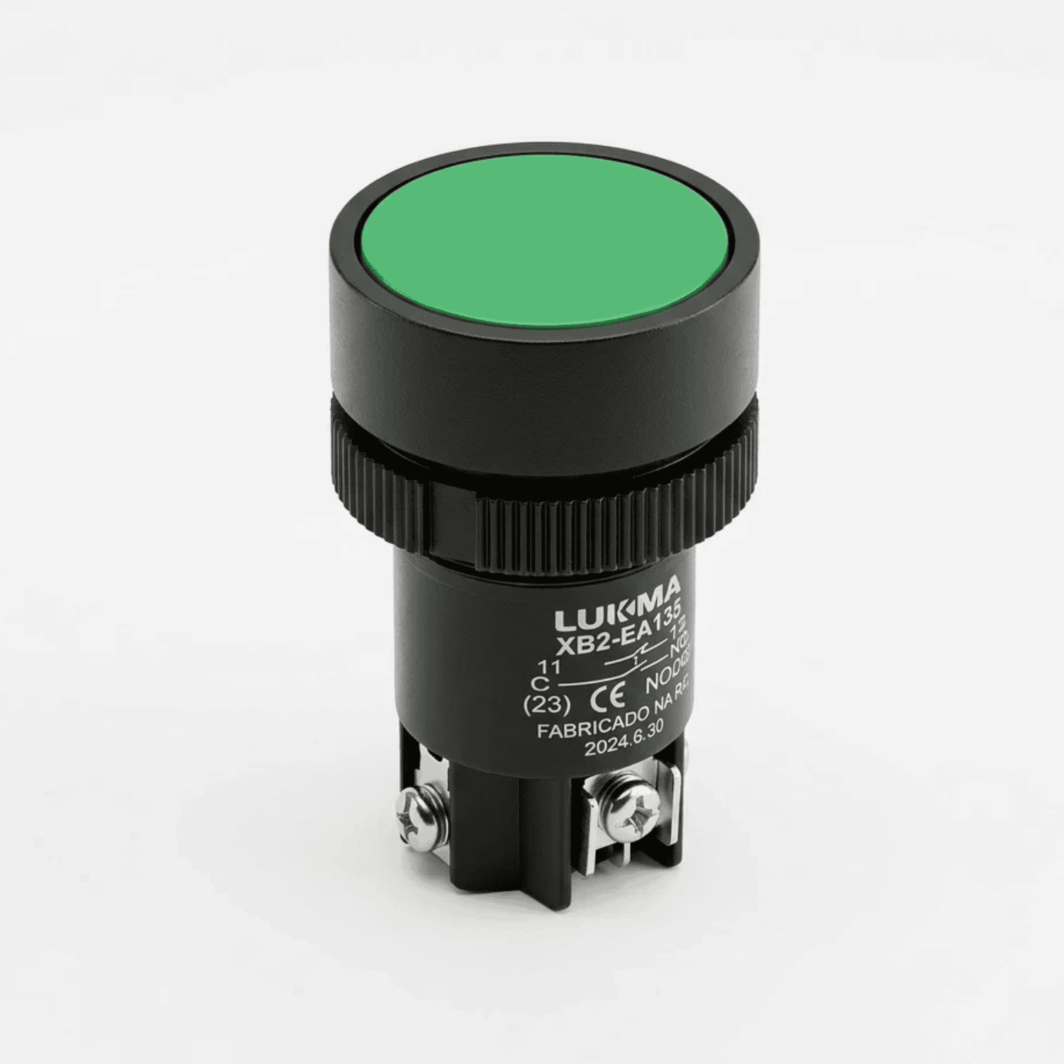 Botão pulsante verde lukma