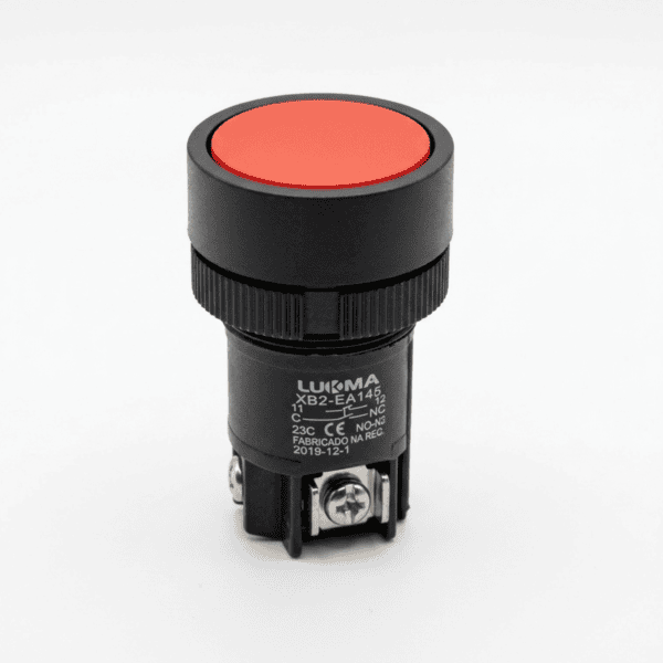 Botão Pulsante Vermelho 1NA+1NF EA145 - Lukma