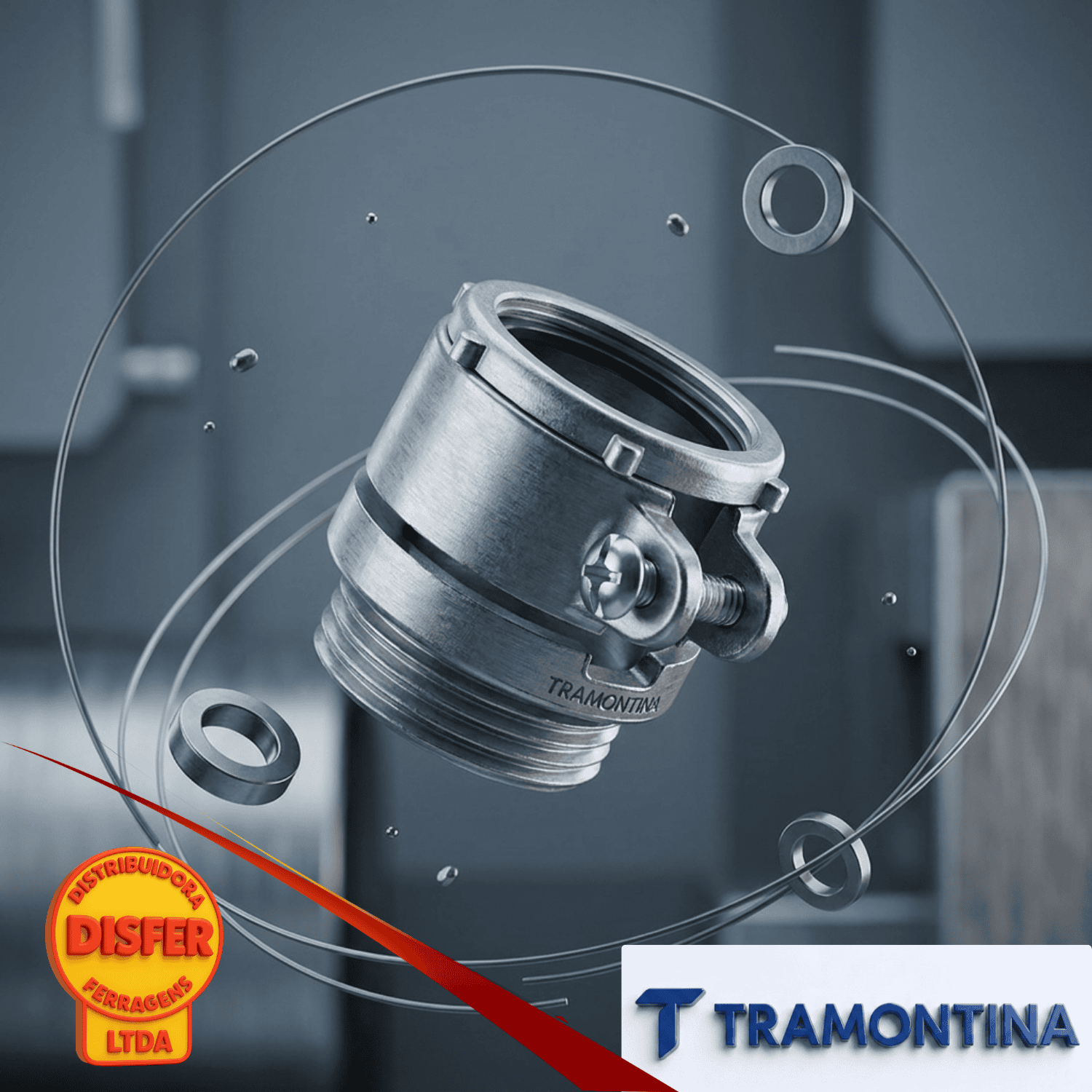 Box Reto com rosca de 1 tramontina-