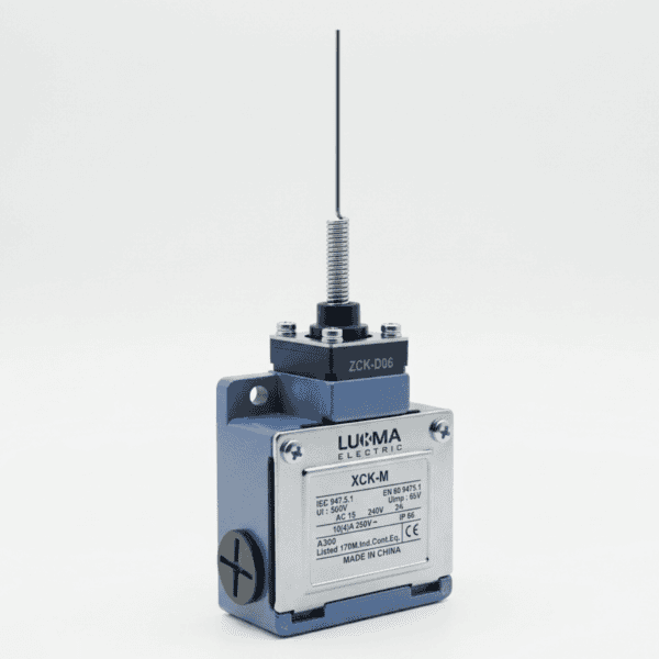 Chave Fim de Curso Mecânico Haste Flexível com Mola 360° 1NA+1NF XCK-M 106 – Lukma