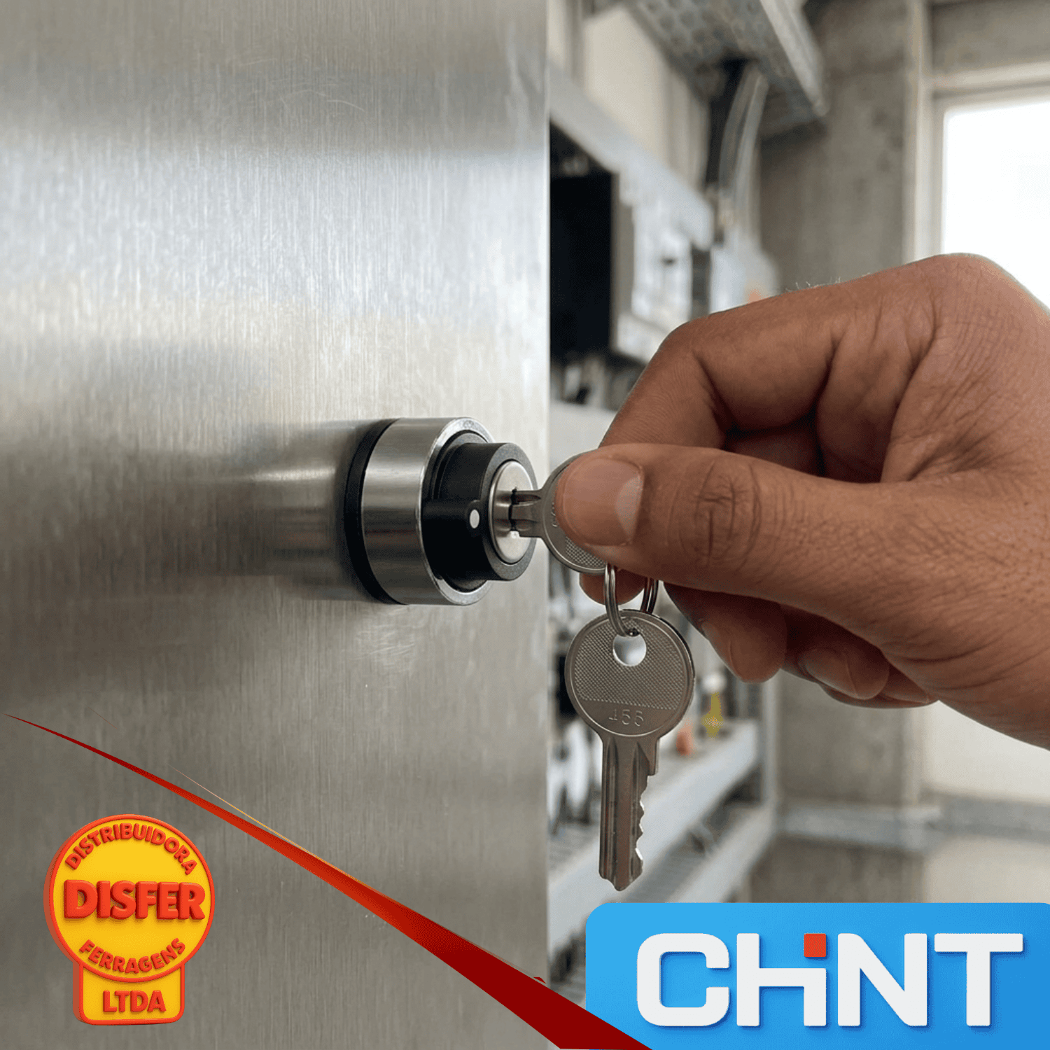 Comutadora com chave 3 posições chint-