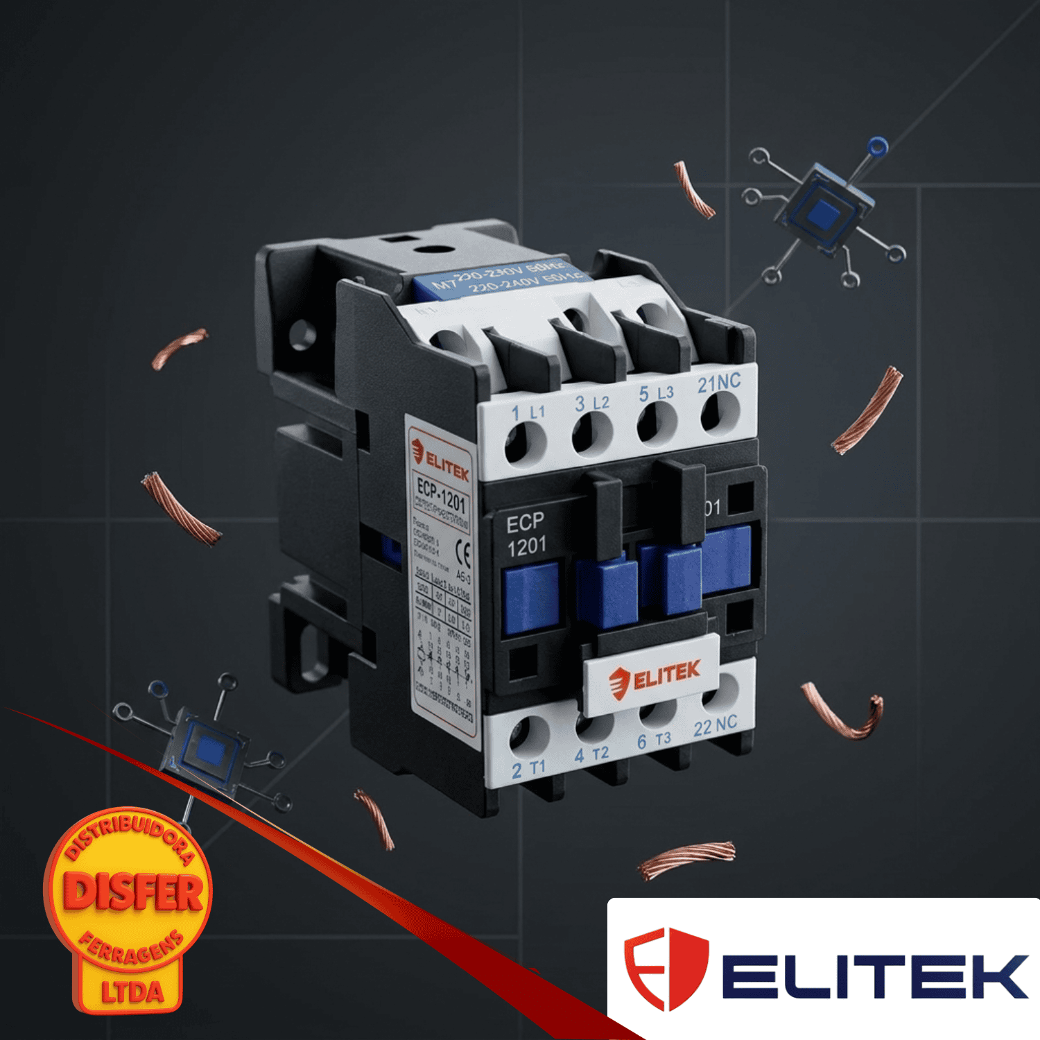 Contator ecp 1201 220v elitek-