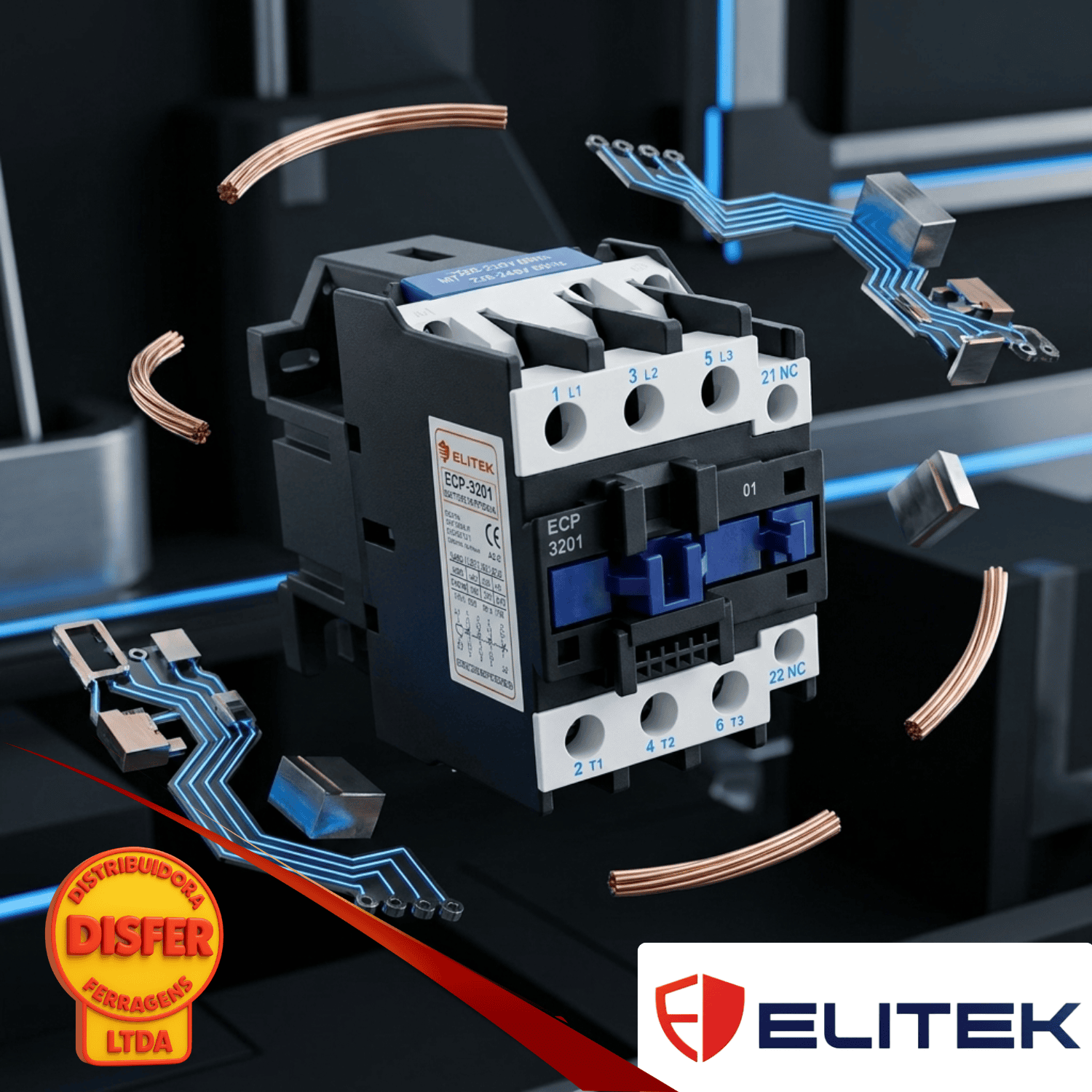 Contator ecp 3201 220v elitek-