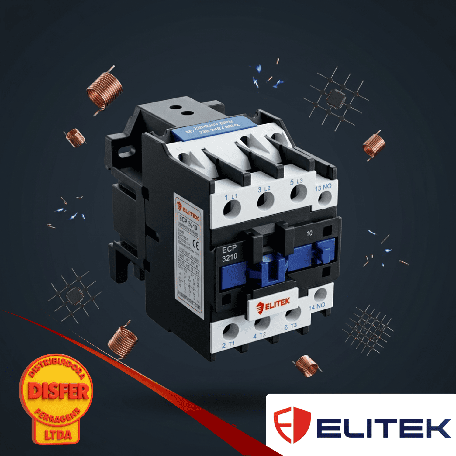 Contator ecp 3210 220v elitek-