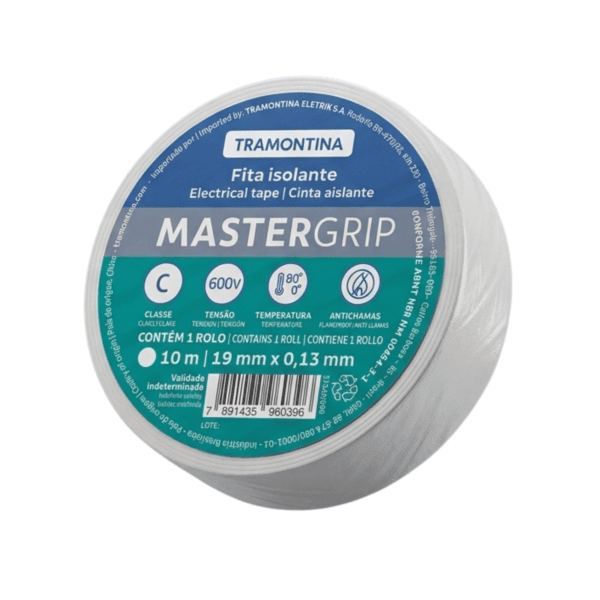 Fita Isolante Mastergrip 19mmx10m Branca - Tramontina