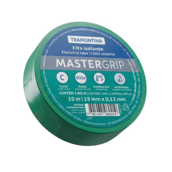 Fita Isolante Mastergrip 19mmx10m Verde - Tramontina