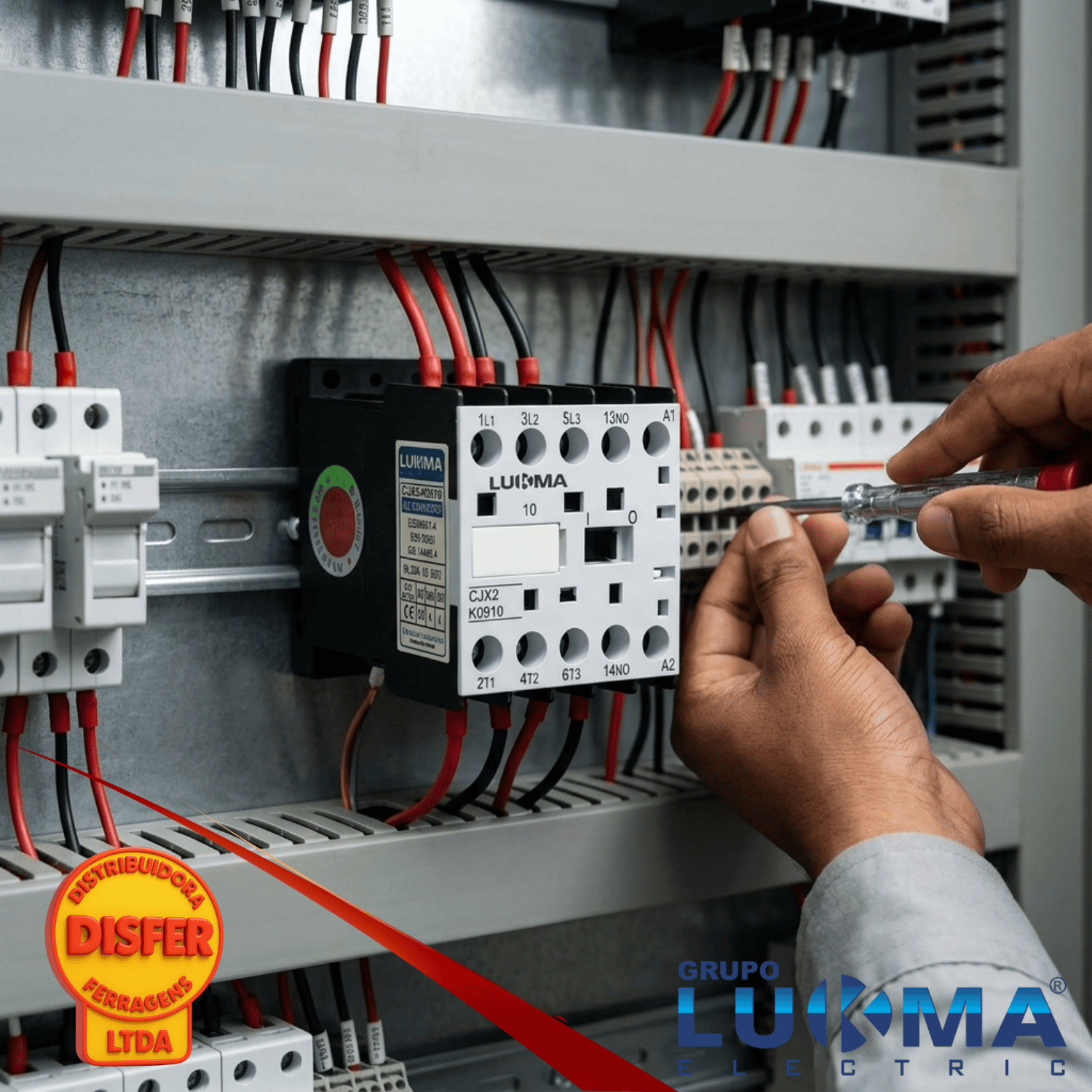 Mini contator cjx2 k0910 lukma--