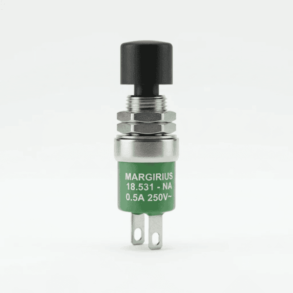 Chave Interruptor Pushbutton 18531 Unipolar NA Verde - MarGirius