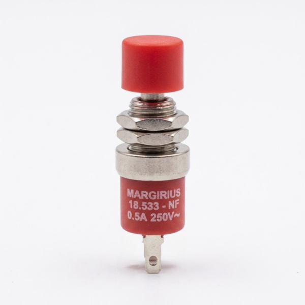 Chave Interruptor Pushbutton 18533 Unipolar NF Vermelho - MarGirius