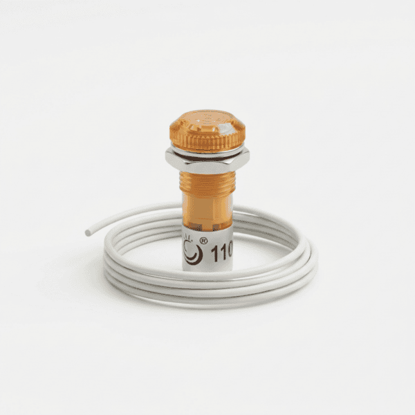Sinaleiro Olho de Boi Amarelo 10mm 127V - Lukma