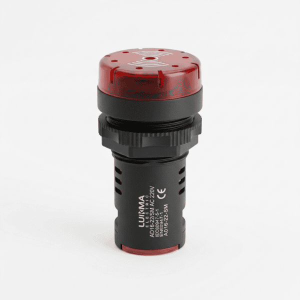 Sinaleiro Sonoro LED Vermelho 22mm 220V - Lukma