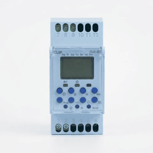 Timer Digital Interruptor Horário CLB-40 100 a 240Vca 40 Programações - Clip