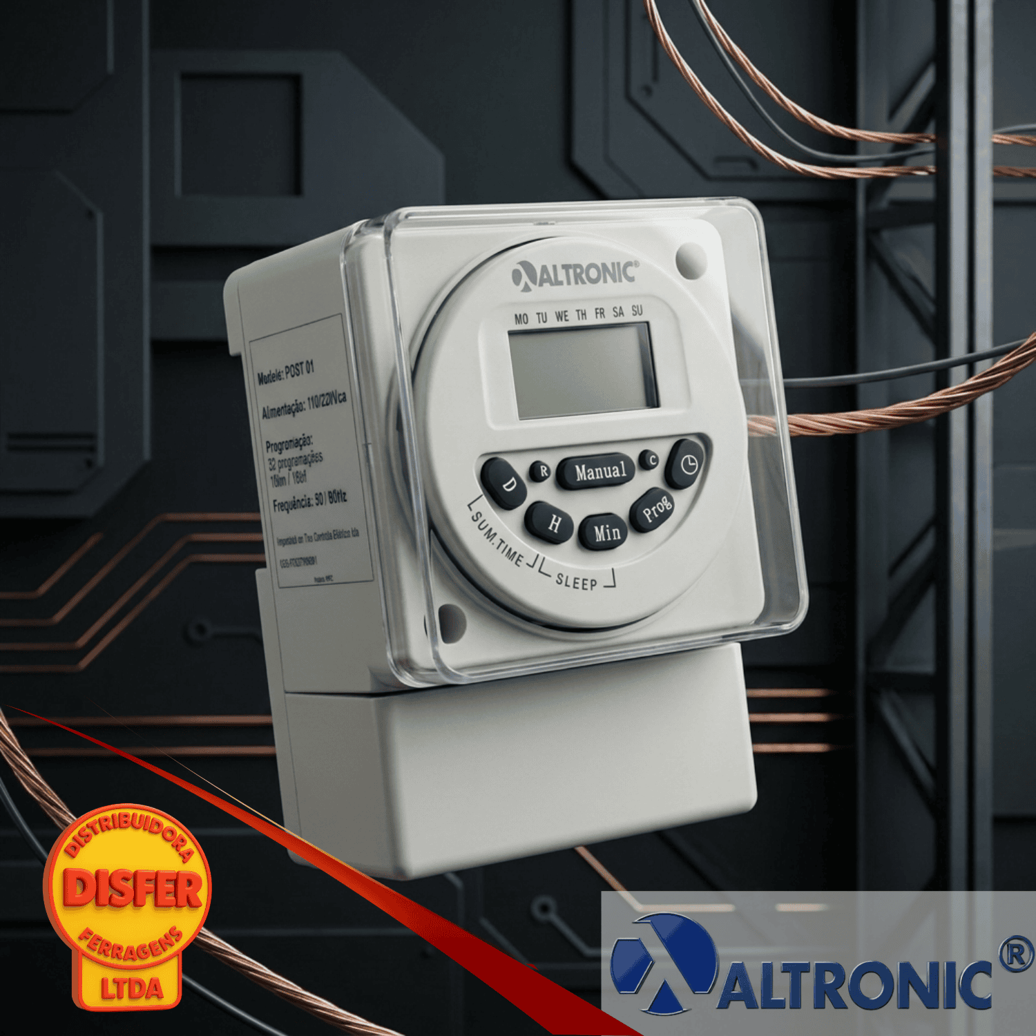 Timer PDST Programador Diário Semanal 32 Programações-