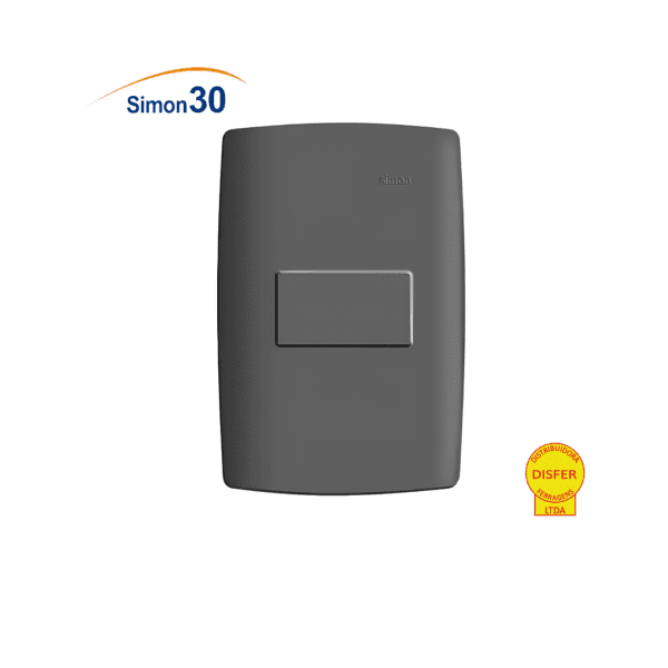Placa 4x2 Cega Grafite com Suporte - Linha Simon 30/35