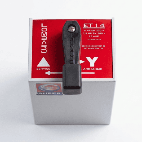 Chave Elétrica Lombard Trifásica Estrela Triângulo Modelo 14 220/380V 5/7,5HP 15A
