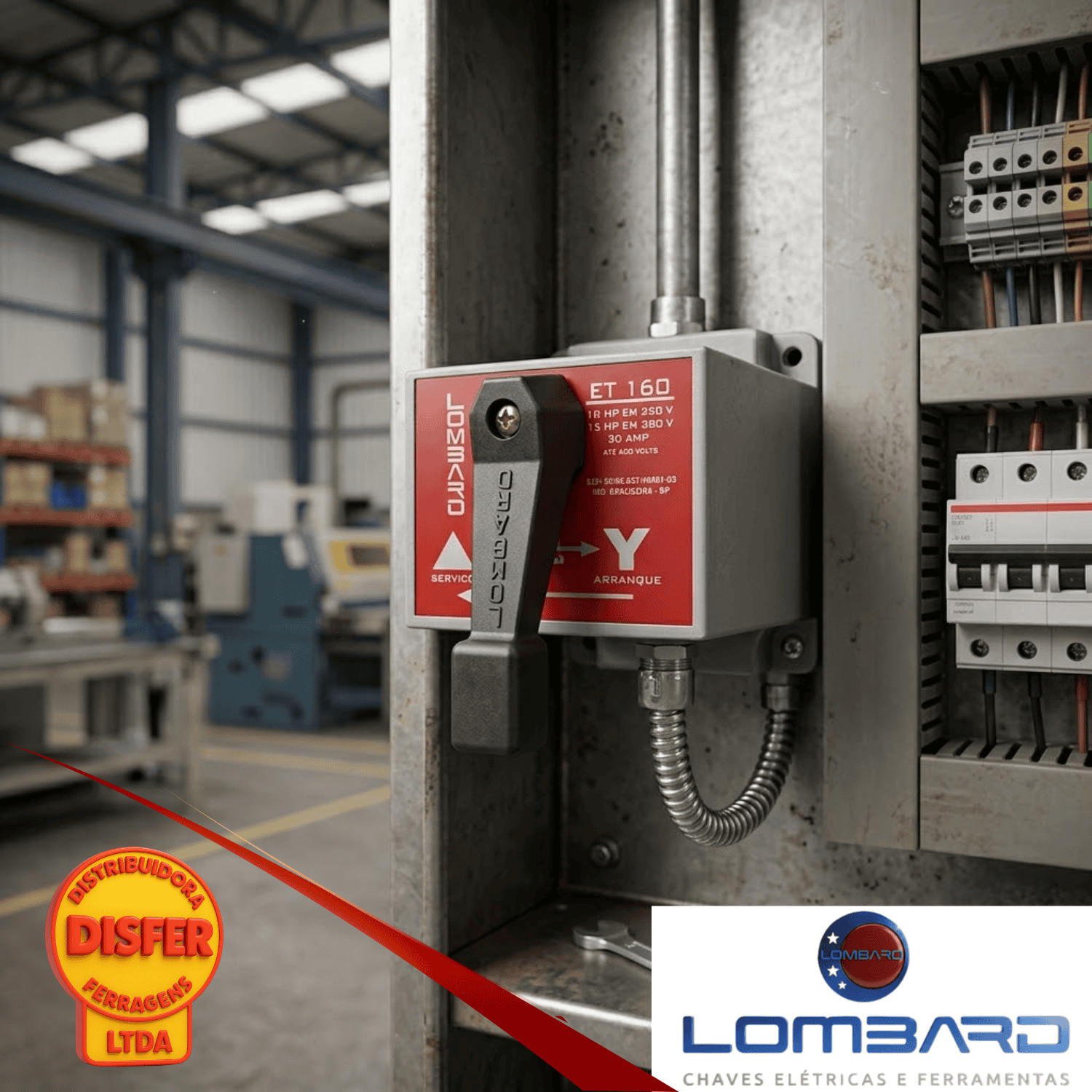 chave lombard trifasica Estrela triangulo modelo 160--