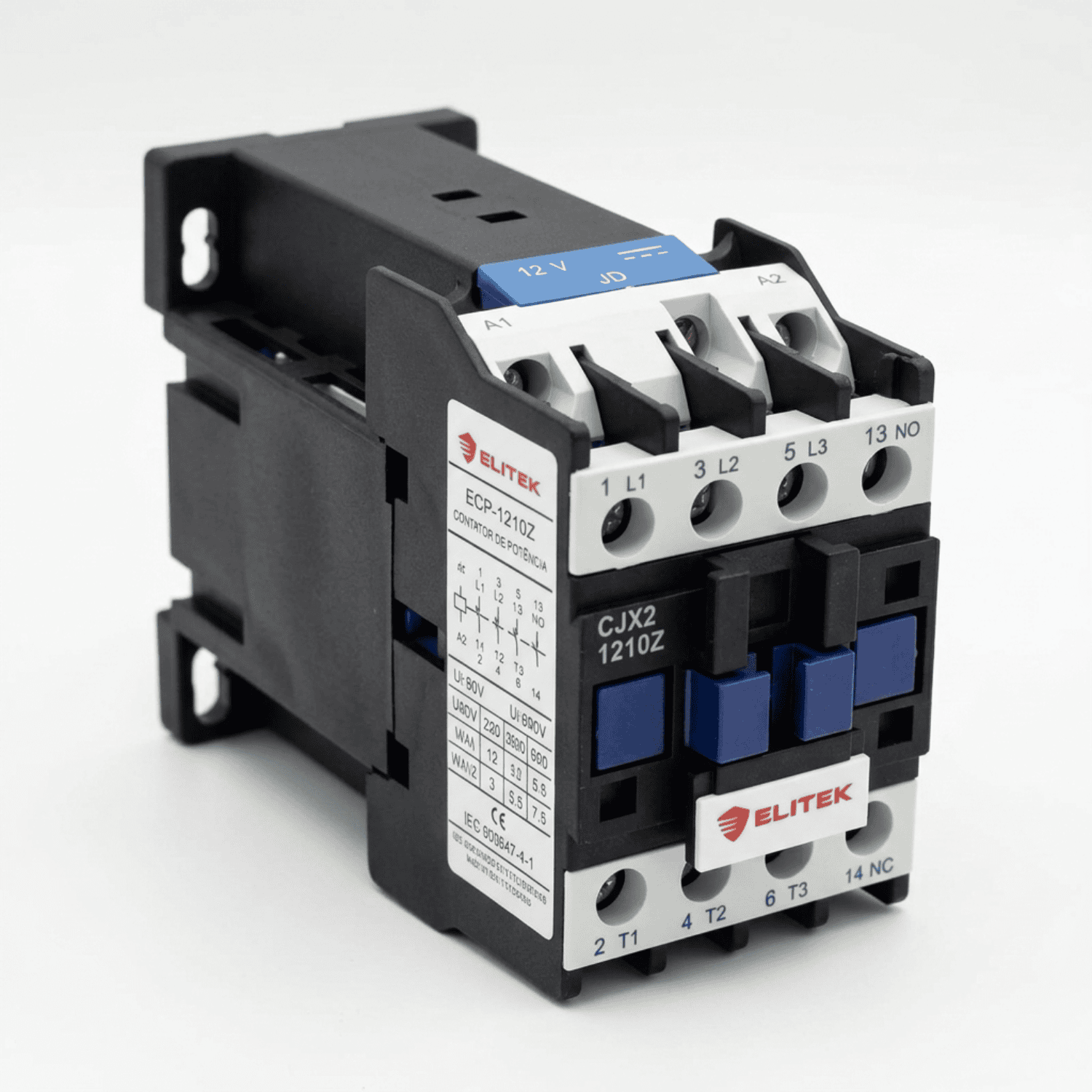 contator de Corrente Continua 12V 12A ecp-1210z elitek