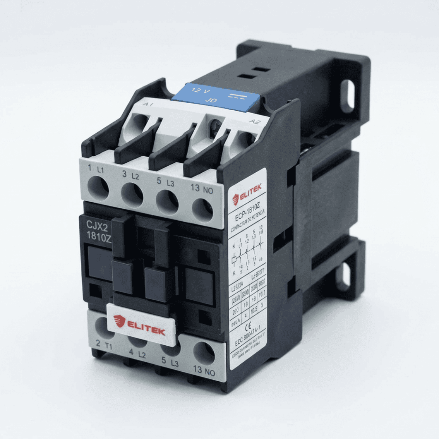 contator de Corrente Continua 12V 18A ecp-1810z elitek