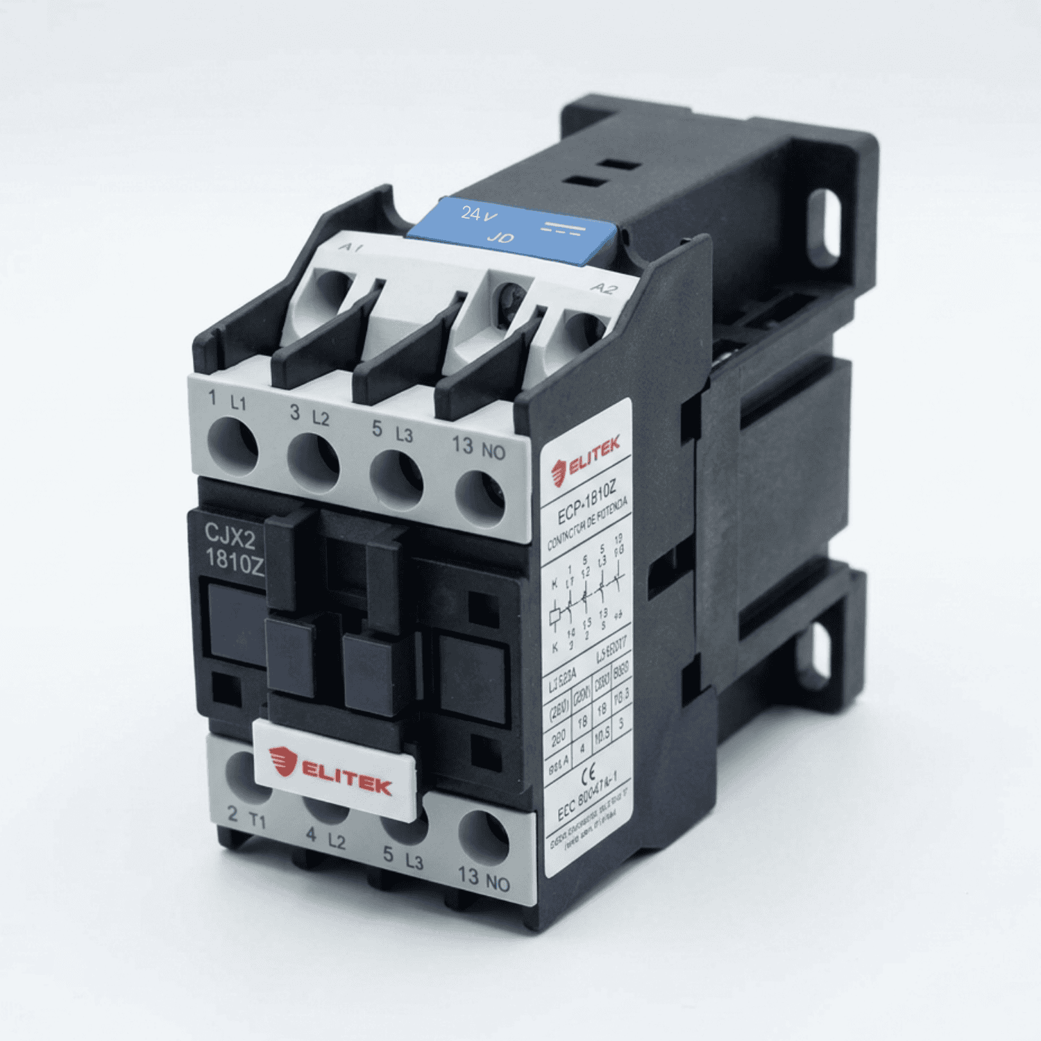 contator de Corrente Continua 24V 18A ecp-1810z elitek