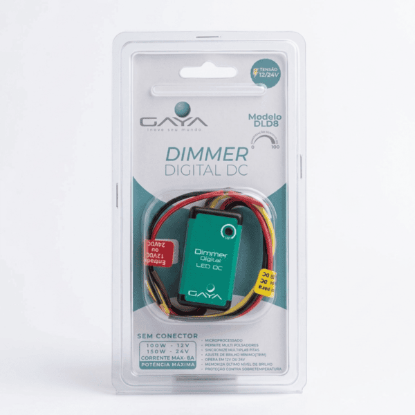 Dimmer Digital DC Modelo DLD8 12V / 24V 150W – Gaya