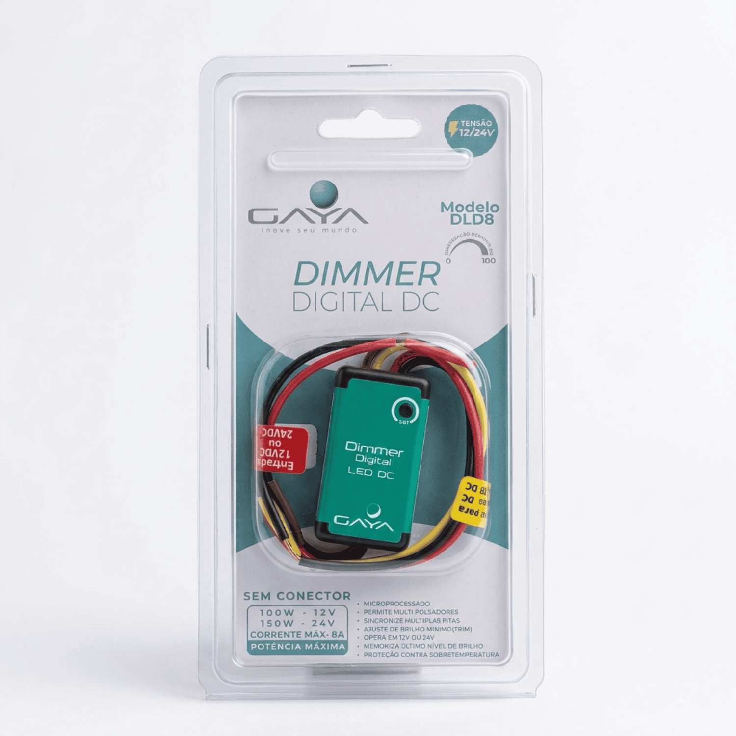 Dimmer Digital Dc Modelo Dld8 12V / 24V 150W – Gaya 1 dimmer dld8 dc gaya