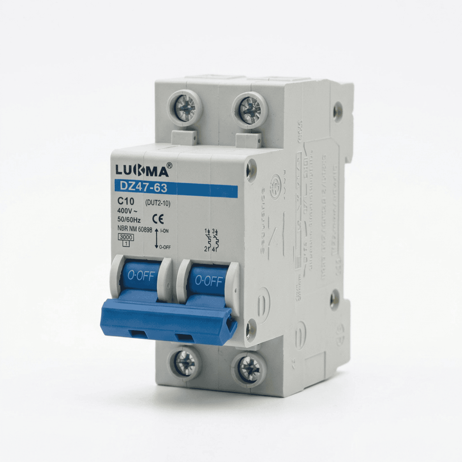 disjuntor bipolar 10A lukma