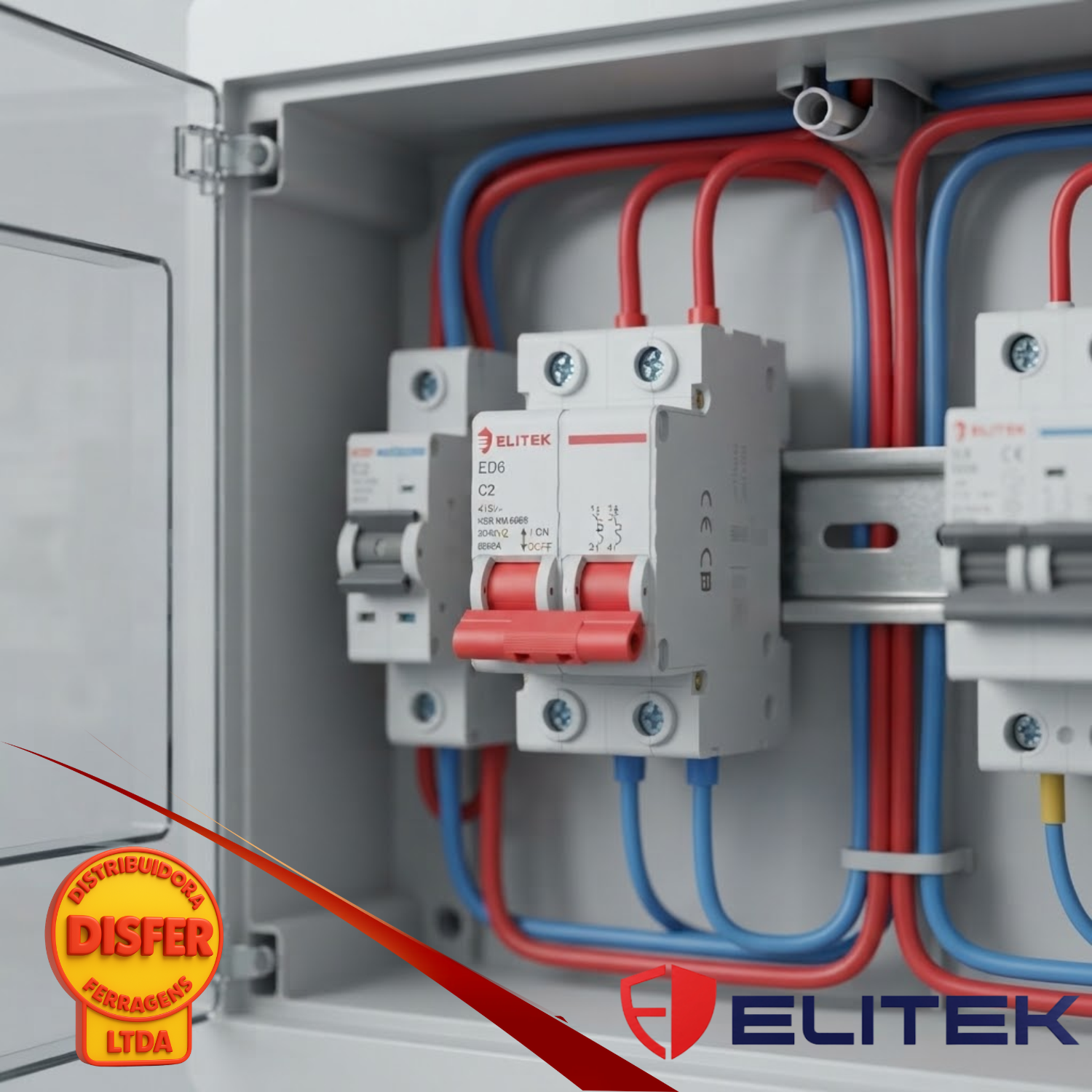 disjuntor bipolar 2A elitek--