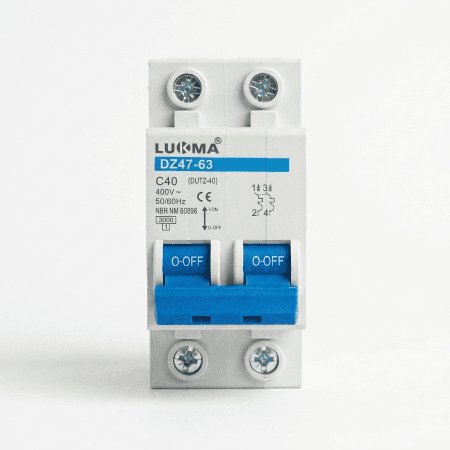 disjuntor bipolar 40A lukma