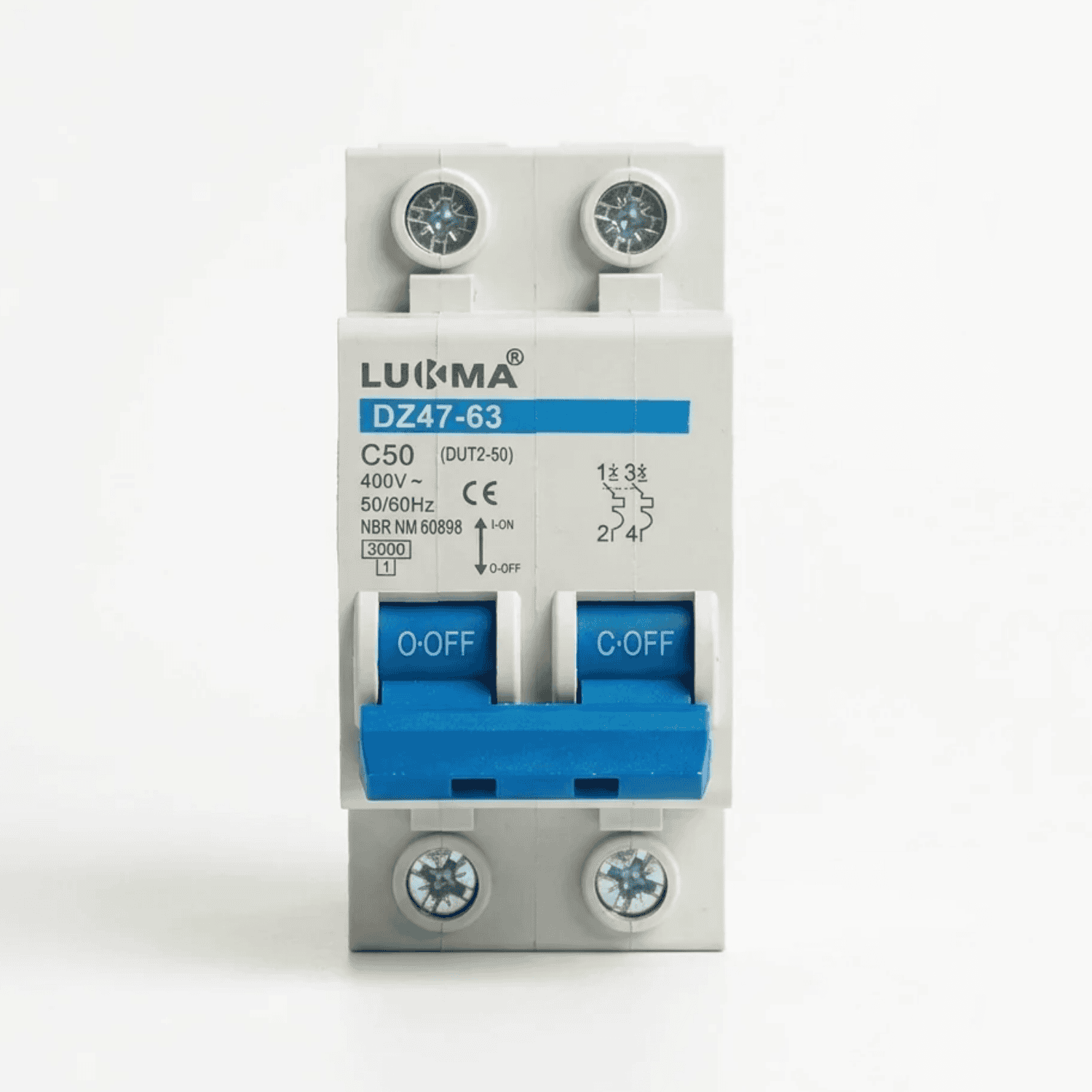 disjuntor bipolar 50A lukma