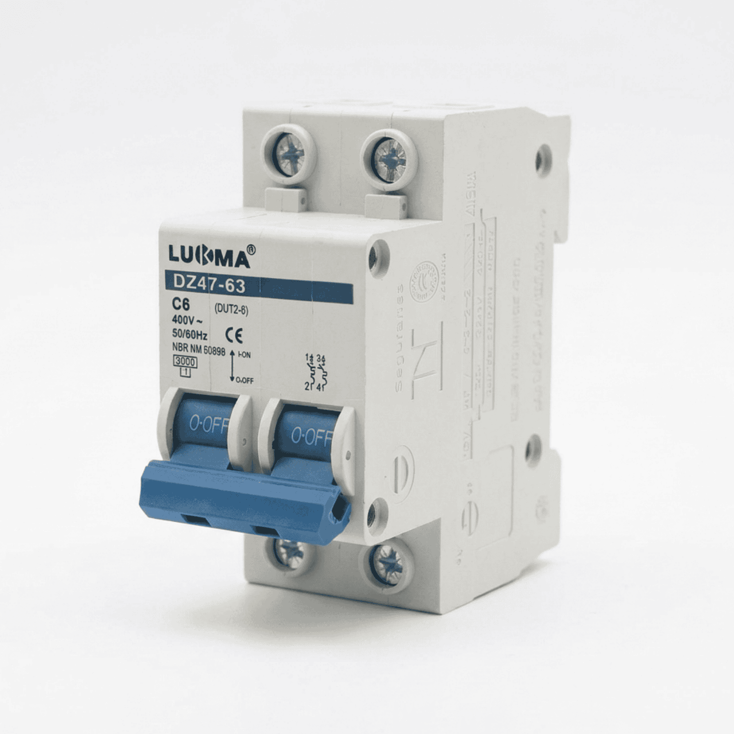 disjuntor bipolar 6A lukma