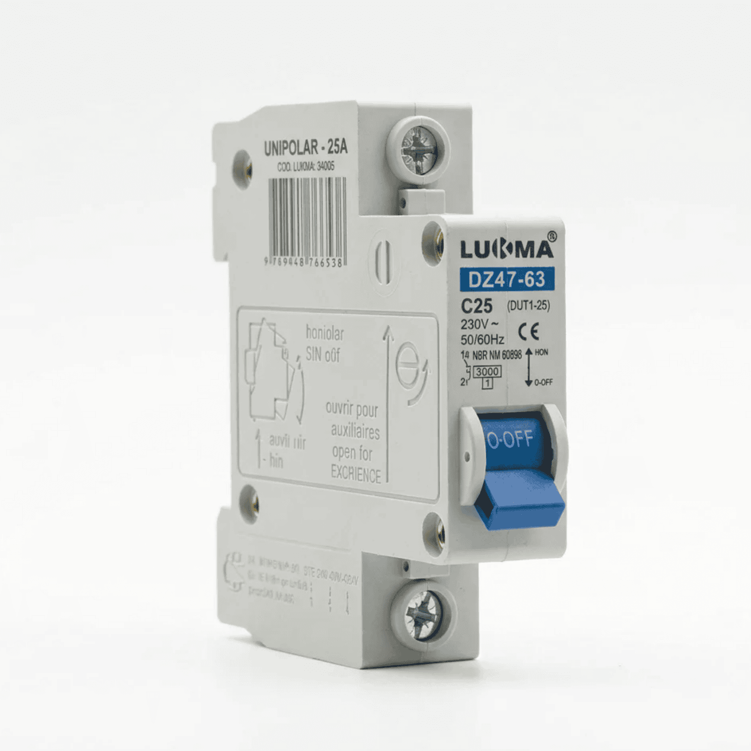 disjuntor unipolar 25a lukma