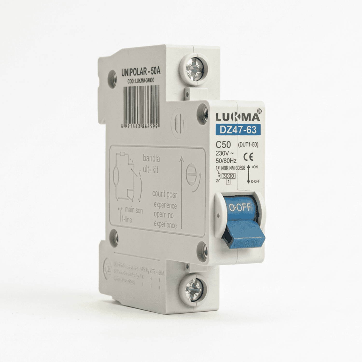 disjuntor unipolar 50a lukma