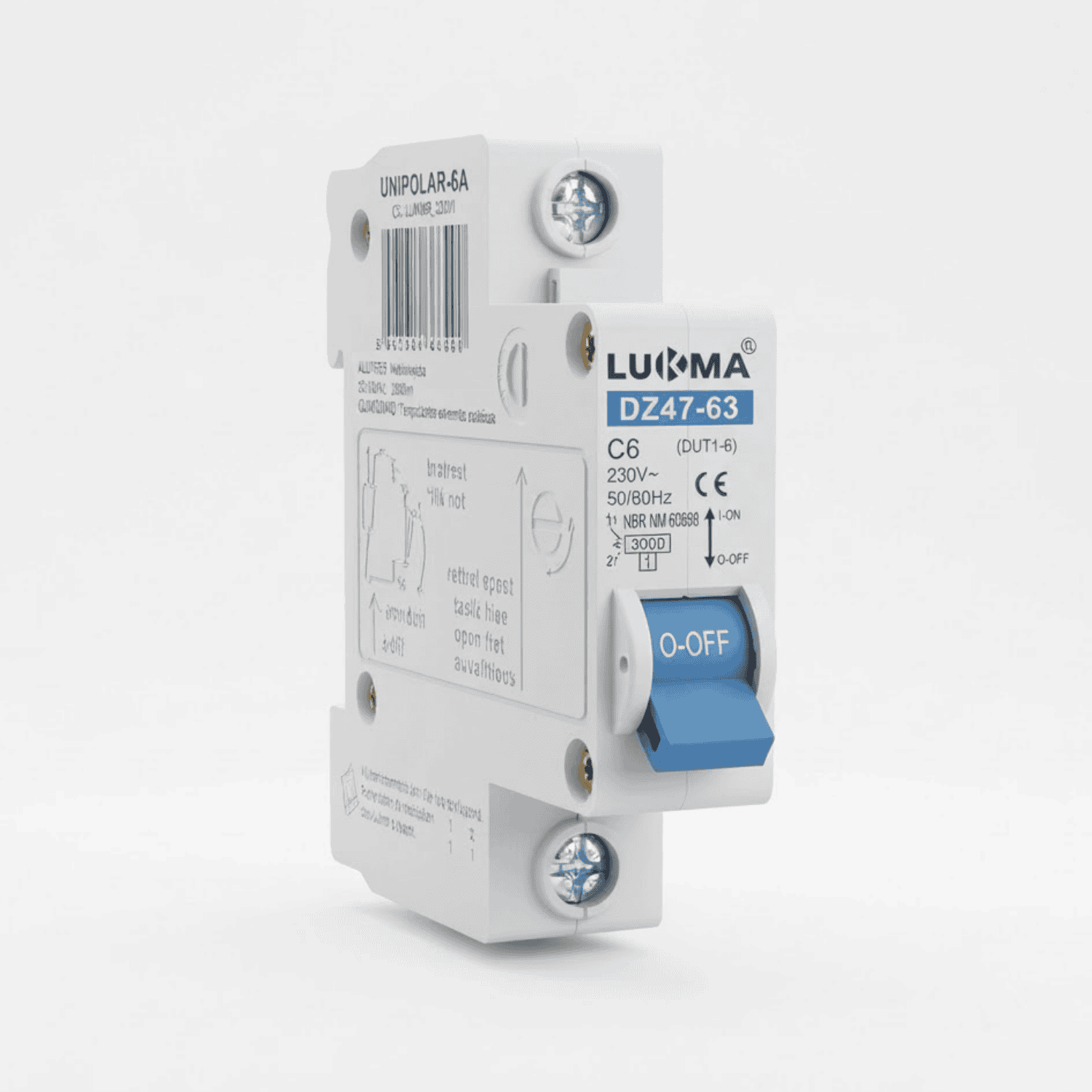 disjuntor unipolar 6a lukma