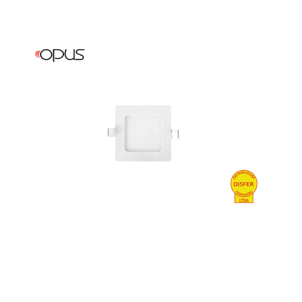 Painel LED de Embutir Quadrado 6W 3000K 630lm - Opus OPS 30104