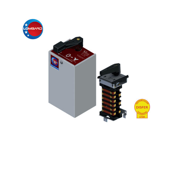 Chave Elétrica Lombard Trifásica Estrela Triângulo Modelo 160 220/380V 10/15HP 30A