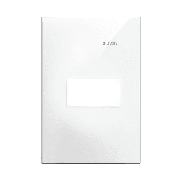 Placa 4x2 1 Posto Horizontal Branca com Suporte - Linha Simon 30/35