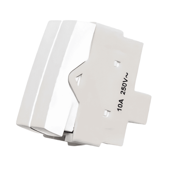 Interruptor Simples Duplo Branco - Linha Sleek - Margirius