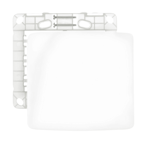 Placa Cega 4x4 + Suporte Linha B3 Branca - Margirius